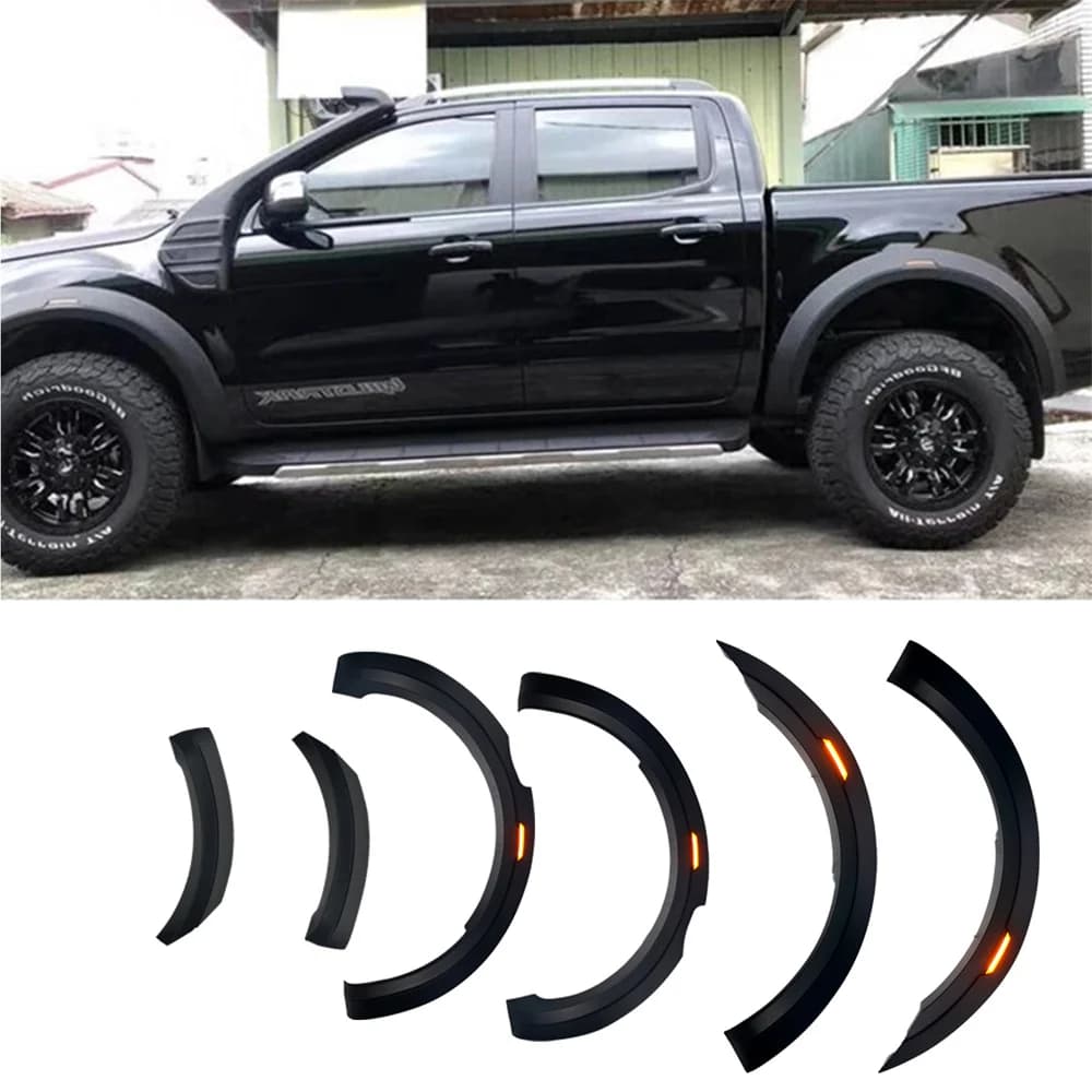 Évasements d'ailes de voiture pour Ford Ranger Xl, ailes de porte à LED, évasement d'ailes, accessoi
