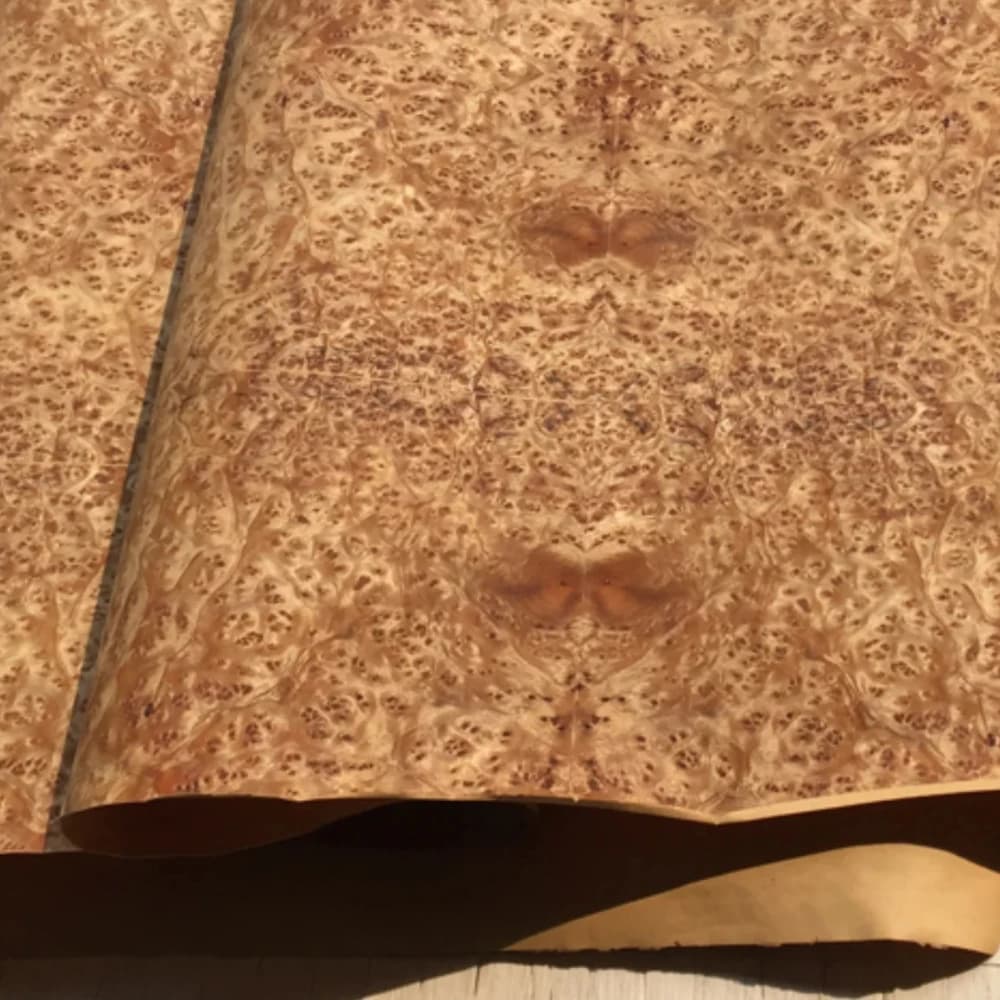 L:2.5 mètres largeur:200-550mm T:0.25mm feuilles de placage de bois d'arbre à joint naturel Instrume