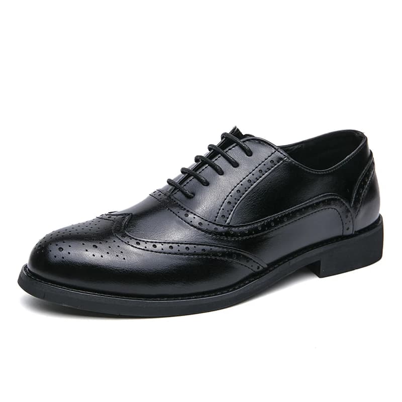 Chaussures Richelieu rétro bicolores pour hommes, motif Wingtip sculpté, grandes tailles 38-48, pour