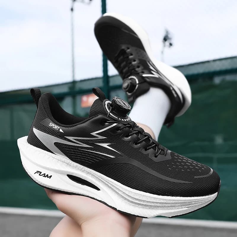 Chaussures de sport légères pour femmes et hommes, avec boucle rotative, semelle en carbone, maratho