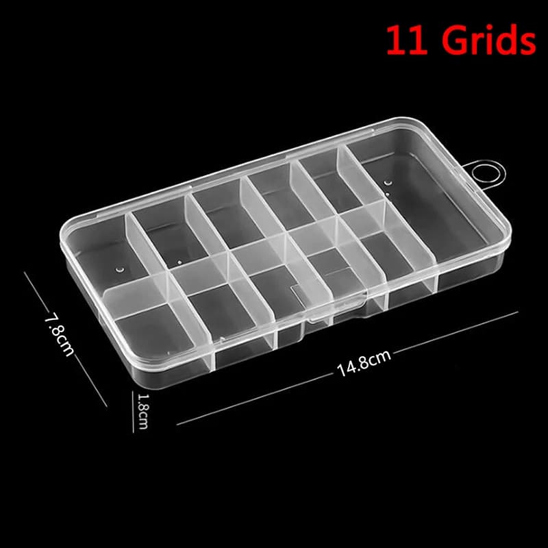 Boîte de rangement en plastique transparent, petit stockage, beaucoup de mini organisateur, paquet d