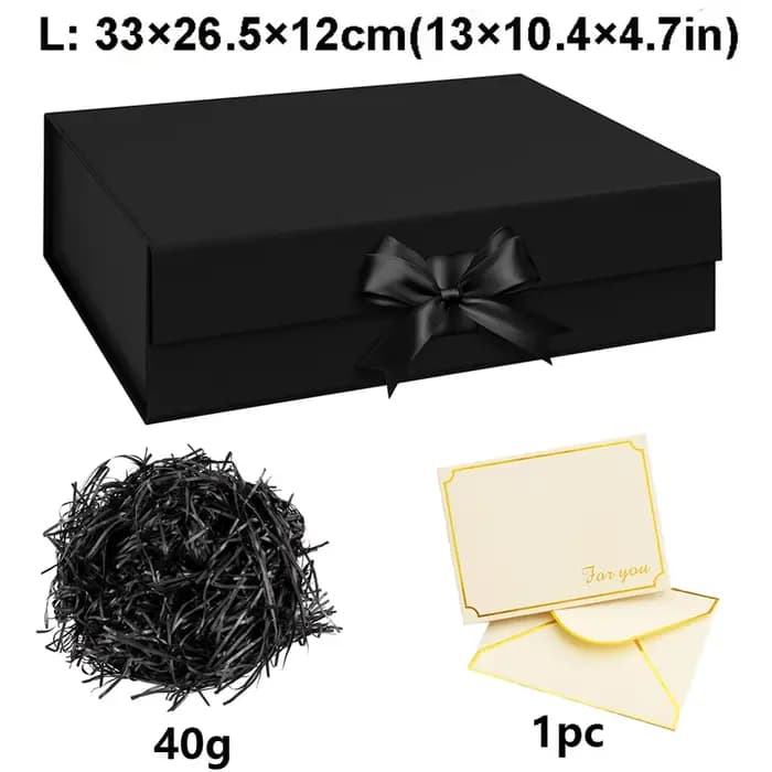 Coffret cadeau à fermeture magnétique rose/noir