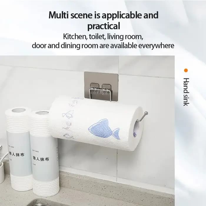 1/2pcs Porte-Papier Hygiénique Suspendu pour Salle de Bain et Cuisine