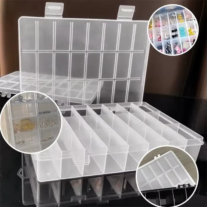 Boîte de rangement en plastique à 24 grilles