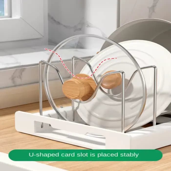Support de rangement pliable pour ustensiles de cuisine et couvercles de casseroles