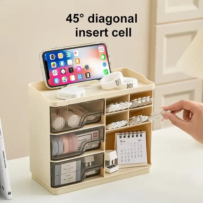 UFORU – boîte de rangement de bureau à tiroir multicouche, organisateur de papeterie de bureau à ven