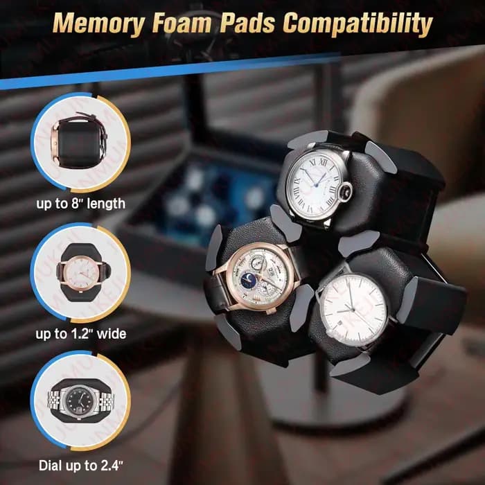 Boîte de remontoir de montre pour montres automatiques