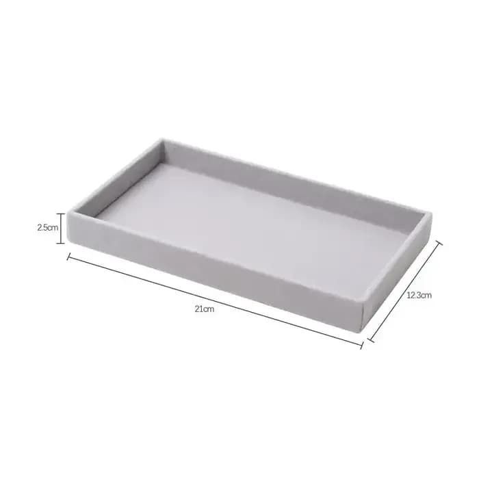 Boîte de rangement de bijoux en velours améliorée