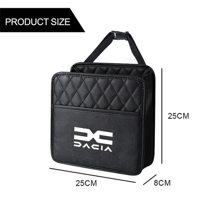 Boîte de rangement pour siège arrière de voiture, organisateur suspendu pour siège auto, sacs en cuir pour Dacia Bigster Spring Duster Sandero Jogger Dokker Lodgy