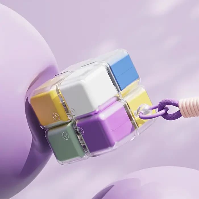 Cube magique créatif, boîte de rangement de médicaments à 8 grilles