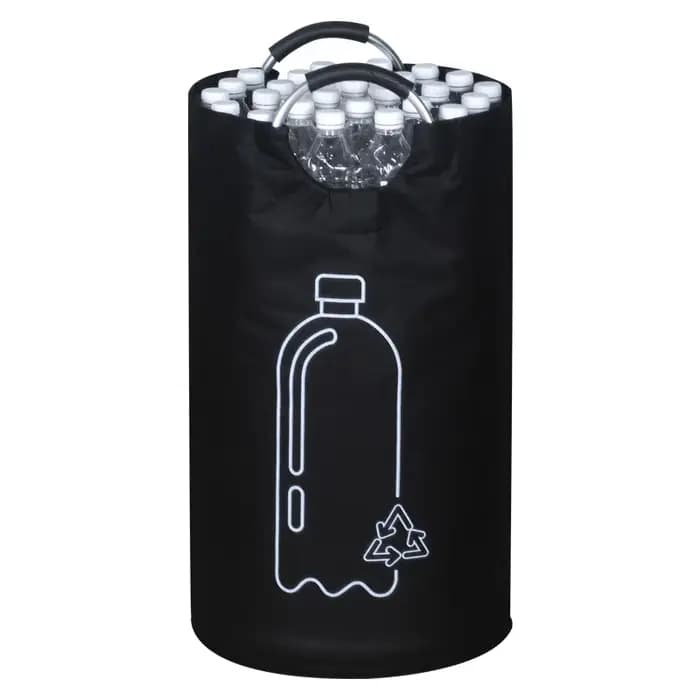 Panier de rangement pour bouteilles vides de grande capacité avec poignée en aluminium, sac collecte