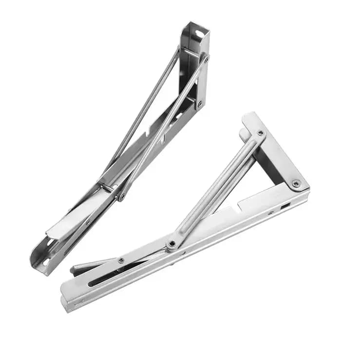 Support de Billy droit triangulaire de 24 pouces, supports d'étagères pliants robustes, charnières de Table en L murales pour Table d'établi avec vis