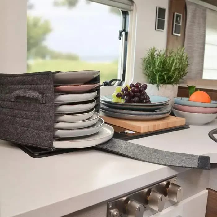 1 pièce Sac de rangement en feutre épaissi pour assiettes