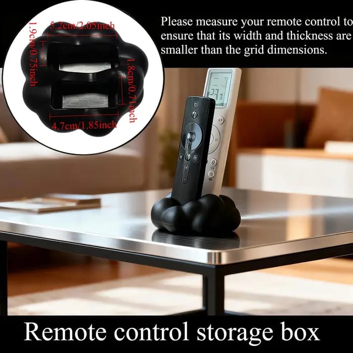 Support de télécommande mignon en forme de nuage 3D - Organisateur de rangement de bureau pour télécommandes de