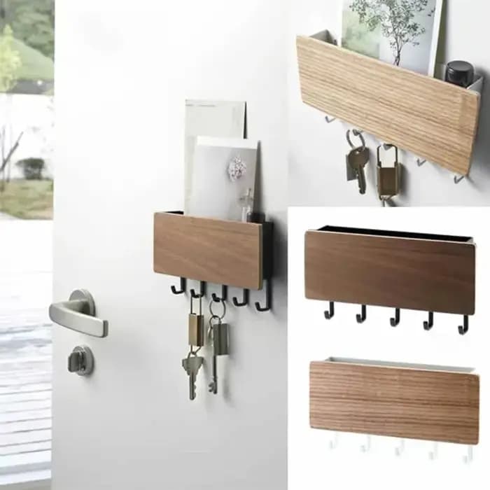 Boîte de Rangement Murale Décorative en Bois, Novel T1