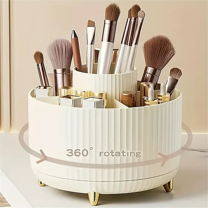Boîte de rangement rotative pour maquillage - Conteneur