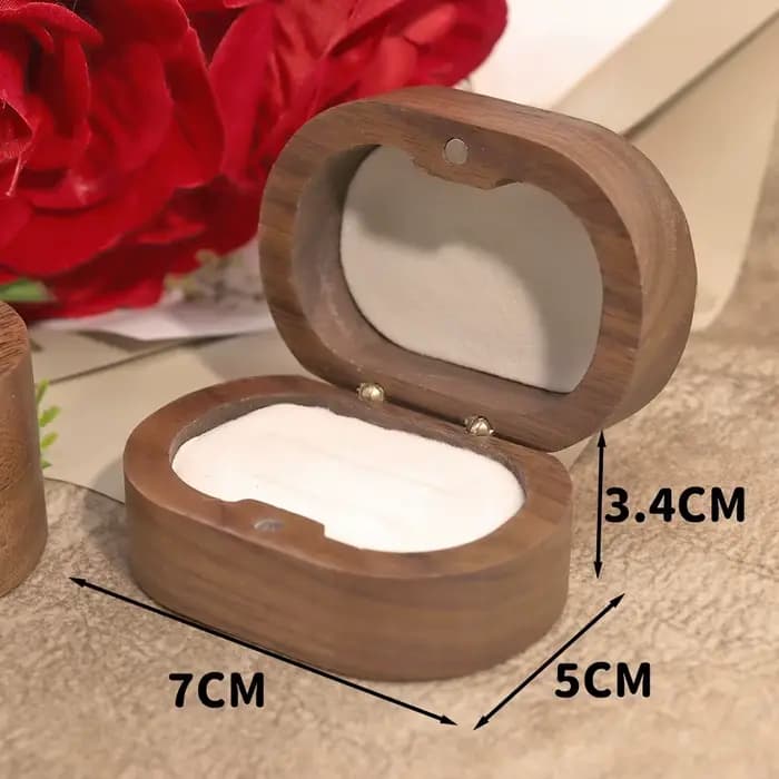 Proposition fiançailles jour de mariage bagues boîte en bois Simple porte-anneau