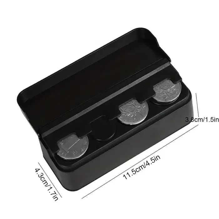 Petite boîte de rangement pour pièces de monnaie de voiture