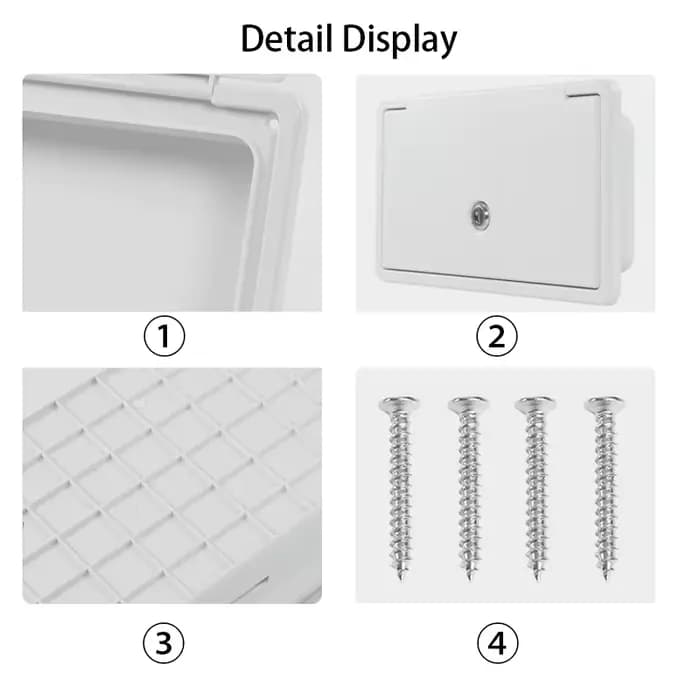 Trappe avec boîte de rangement et serrure ABS blanc étanche RV caravane hayon pour camping-car extérieur RV bateaux marins accessoires