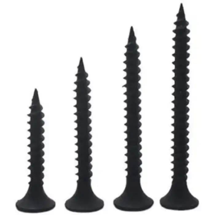 1 boîte/0.5kg lot vis pour cloisons sèches croix fraisée tête plate vis autotaraudeuse M3.5 vis Phillips en acier au carbone noir pour le travail du bois