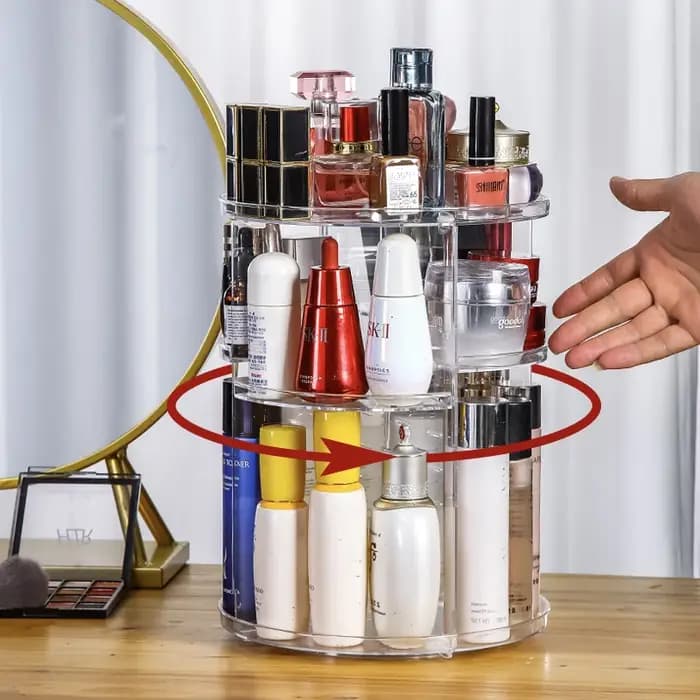 Boîte de rangement rotative pour cosmétiques