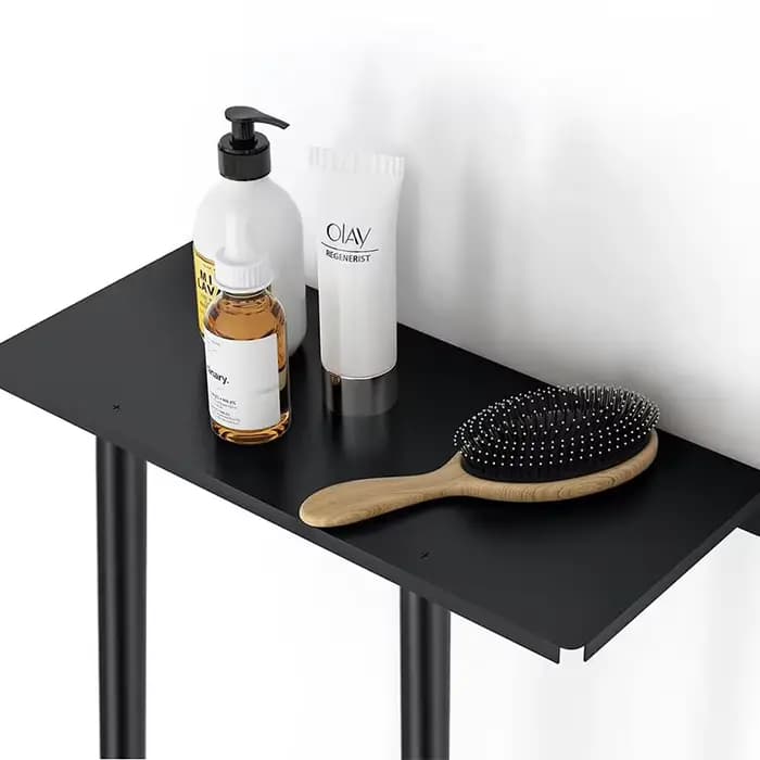 Porte-serviettes de salle de bain mural de 30 pouces avec étagère de rangement
