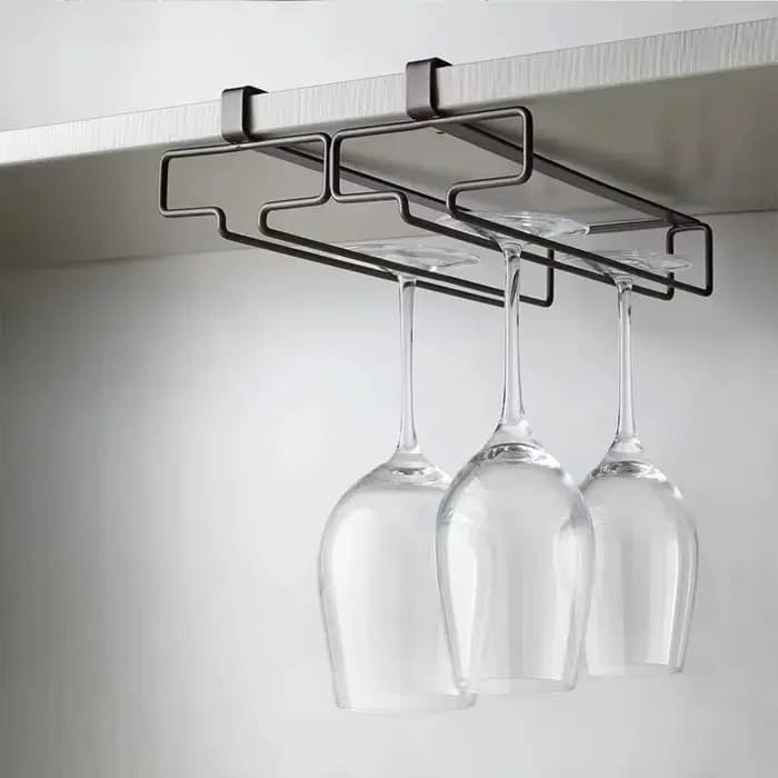 Support de rangement suspendu sans perçage pour verres à vin