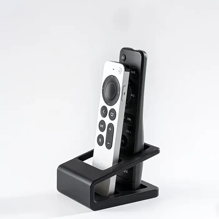 1 double-compartment remote control storage rack