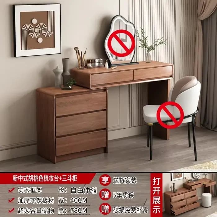 Affichage moderne coiffeuse chambre femmes européen rangement coiffeuse miroir Unique Camas Y Mueble