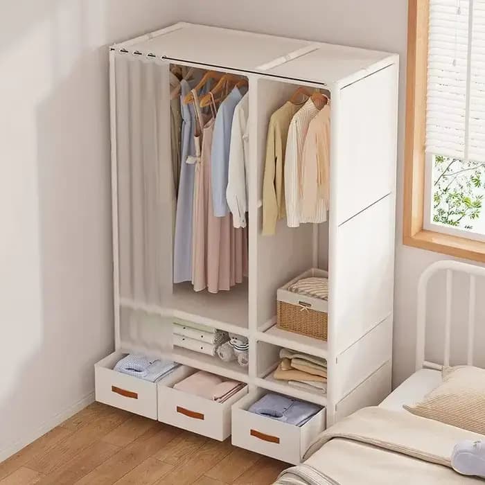Armoire pliable de grande capacité pour dortoir et chambre à coucher