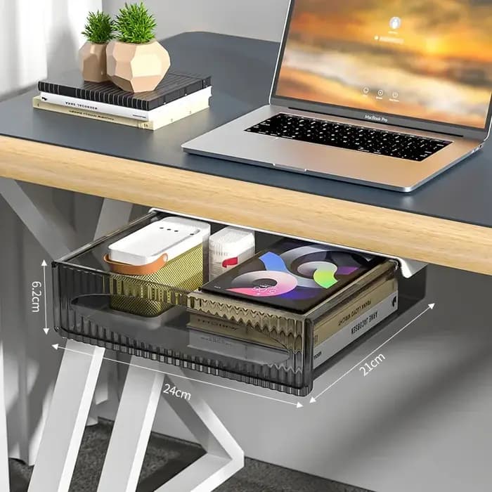 Étagère de Table de rangement Invisible, boîte de rangement, nouvelle boîte de rangement extractible suspendue sous le tiroir de bureau, tiroir sous Table de grande capacité