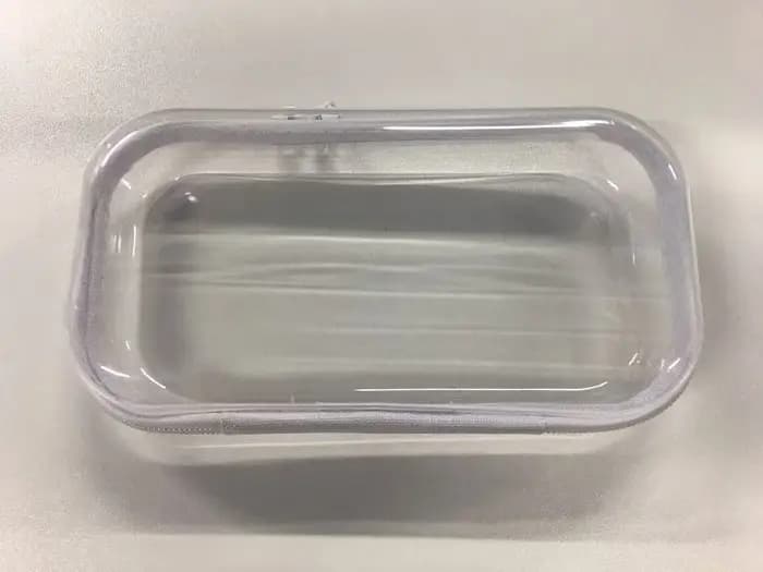 1 boîte de rangement rigide transparente avec fermeture à glissière - Organisateur de jeux de société en plastique