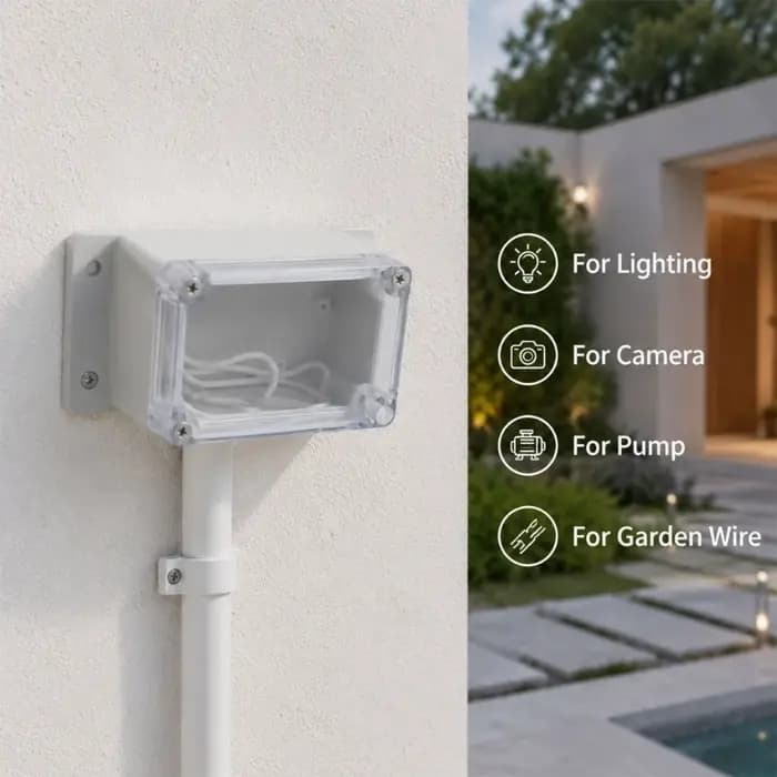 Boîte câblage électrique avec couvercle transparent, boîtier projet en plastique pour sur panneau,