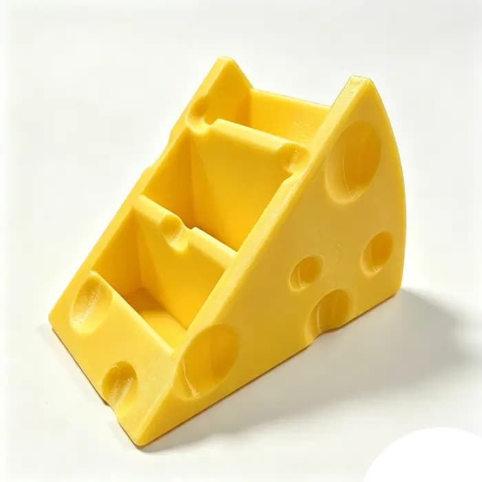Boîte de rangement pour télécommandes en forme de fromage, support de rangement multi-compartiments pour télécommandes de bureau, support de téléphone mignon en forme de fromage