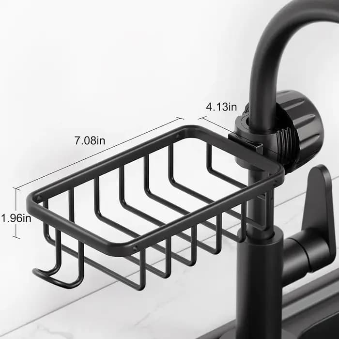 Support de rangement pour robinet de salle de bains