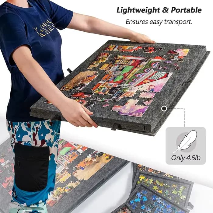 Table de Puzzle Portable avec 6 tiroirs de rangement