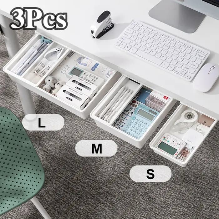 Boîte de rangement cachée, tiroir de rangement de bureau, support de rangement de Table en plastique
