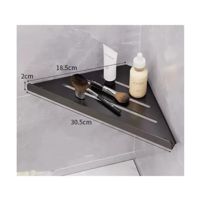 Étagère d'angle triangulaire pour salle de bain