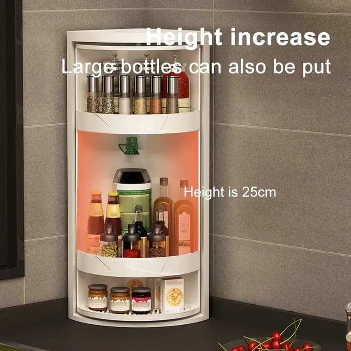 Étagère réglable rotative de cuisine
