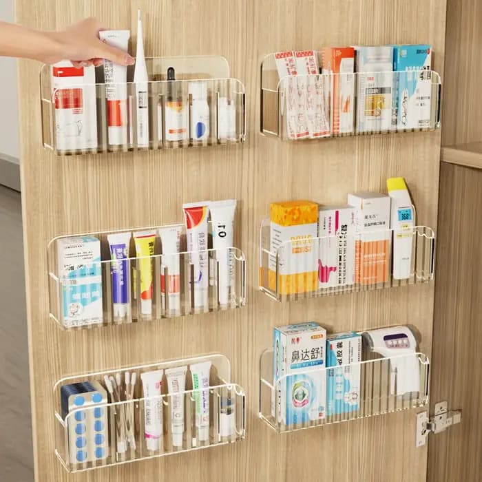 1 pièce-boîte de rangement murale multifonctionnelle-convient au stockage de médicaments quotidiens