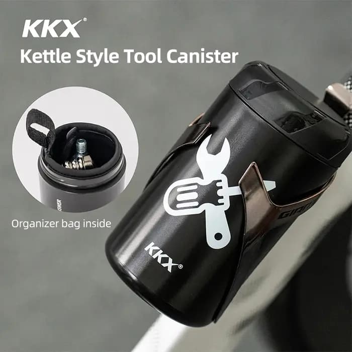 Boîte de rangement capsule KKX pour porte-bidon de vélo – Idéale pour ranger clés