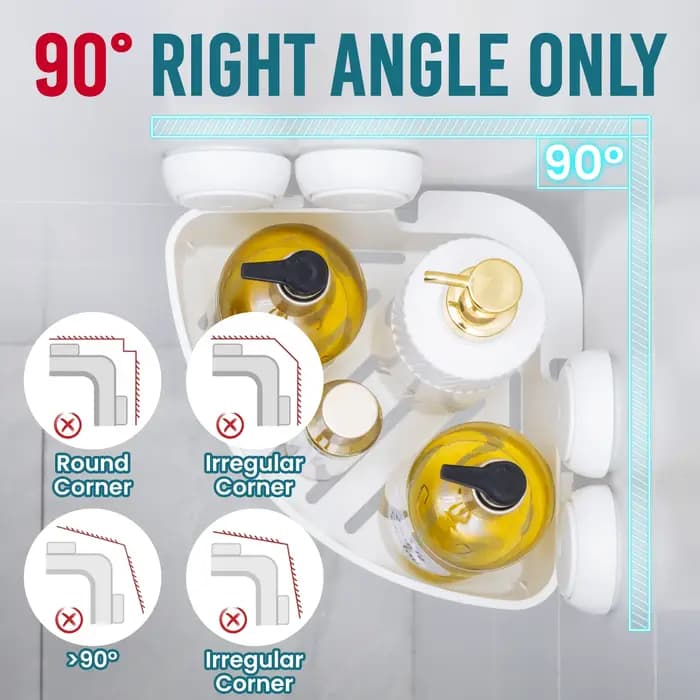 Étagères de douche d'angle TAILI avec ventouses