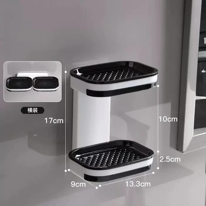 Boîte à savon à 2 niveaux pour salle de bain avec support préféré