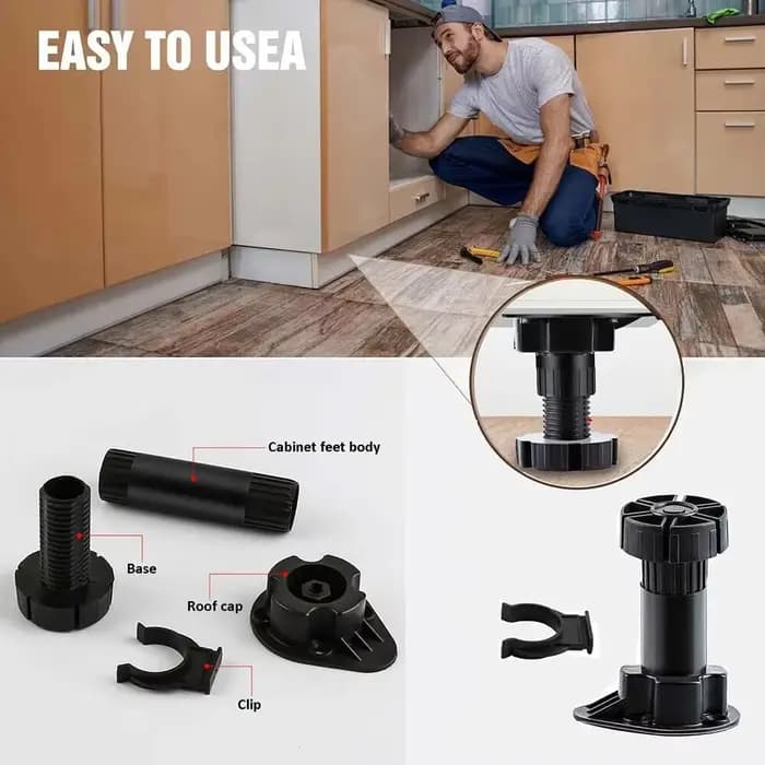 Pieds de meuble réglables en hauteur