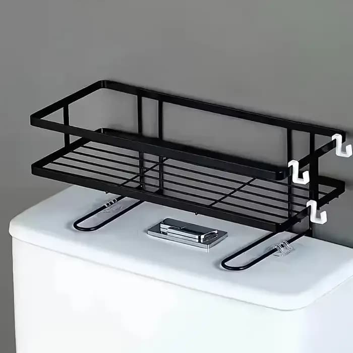 Étagère de rangement au-dessus des toilettes - Organiseur de salle de bain à 3 niveaux