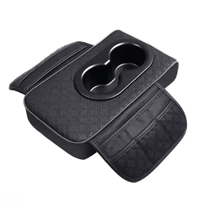 G7NA – boîte rangement pour Console centrale en PU, avec porte-gobelets poches latérales pour rangem