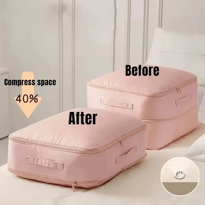 Sac de rangement auto-compresseur robuste – Organisateur portable pour vêtements