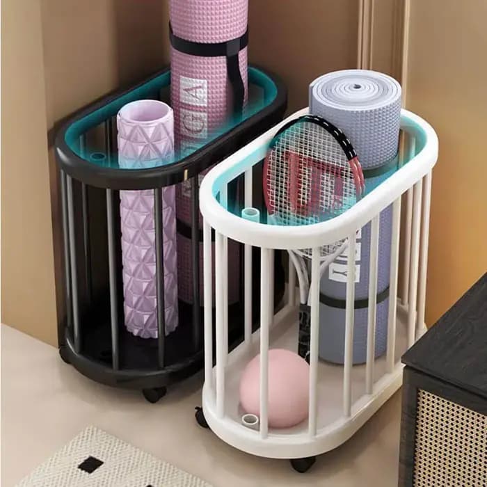 Panier de rangement multifonctionnel avec roulettes