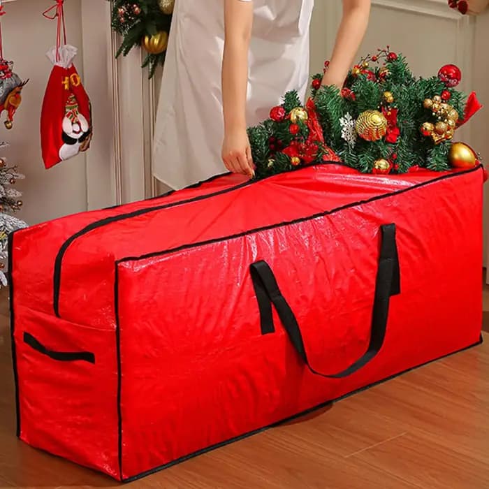 Sac de rangement pour sapin de Noël avec poignées renforcées et double fermeture éclair