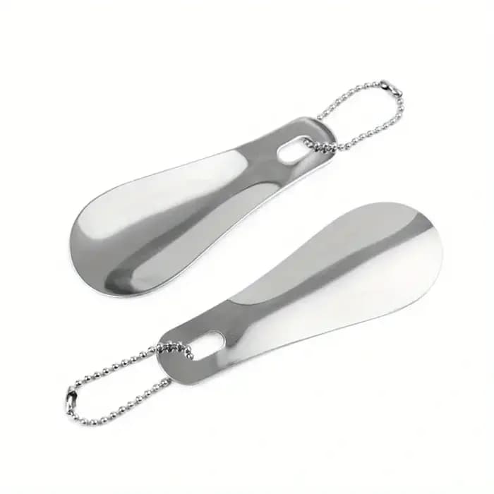Chausse-pied métallique en acier inoxydable, chausse-pied portable, aide au port des chaussures, essentiel pour les voyages à la maison, 1 pièce